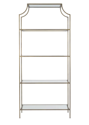 Palladium Brass Iron & Glass Shelves
