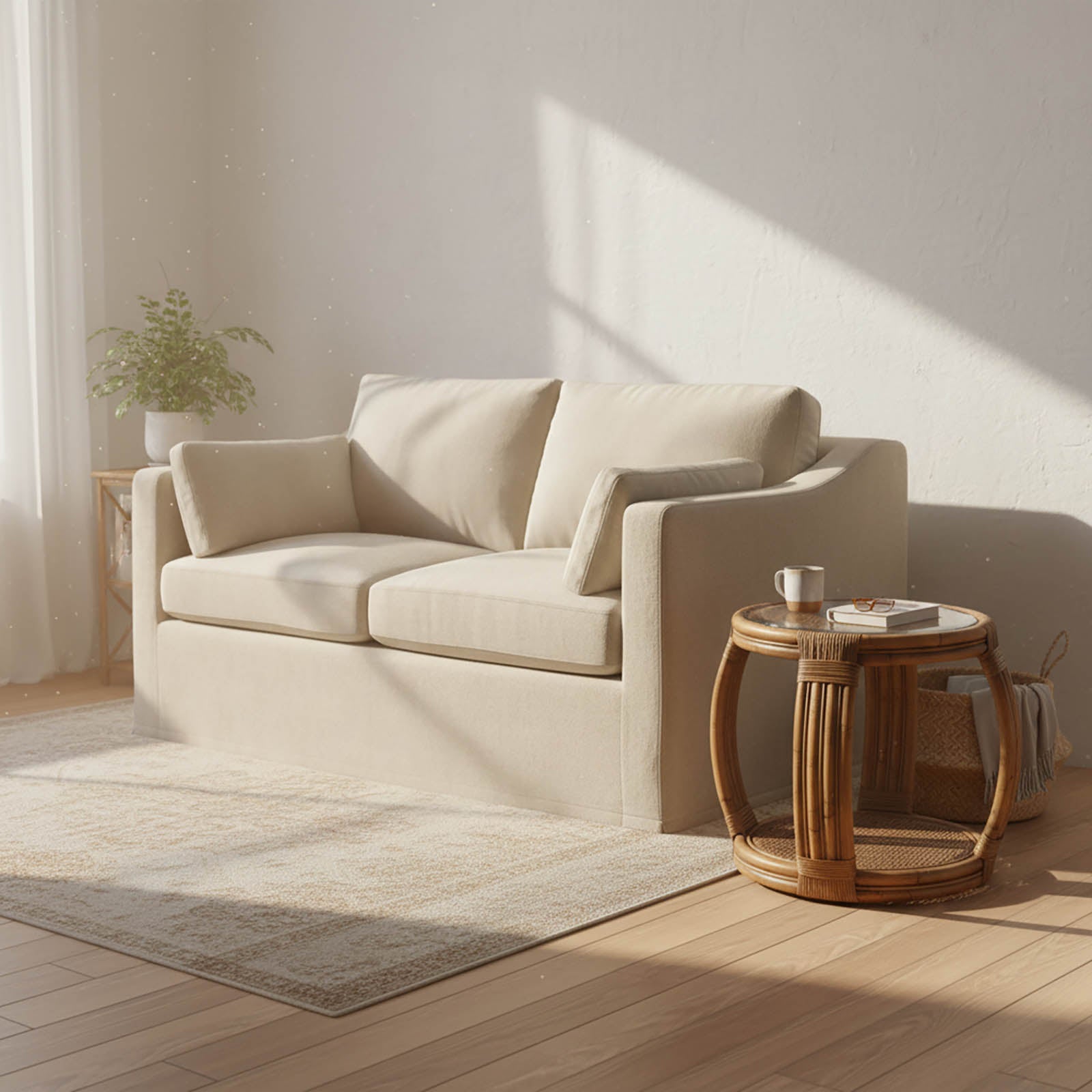 Cayman Rattan Hamptons Side Table Natural - Image 4
