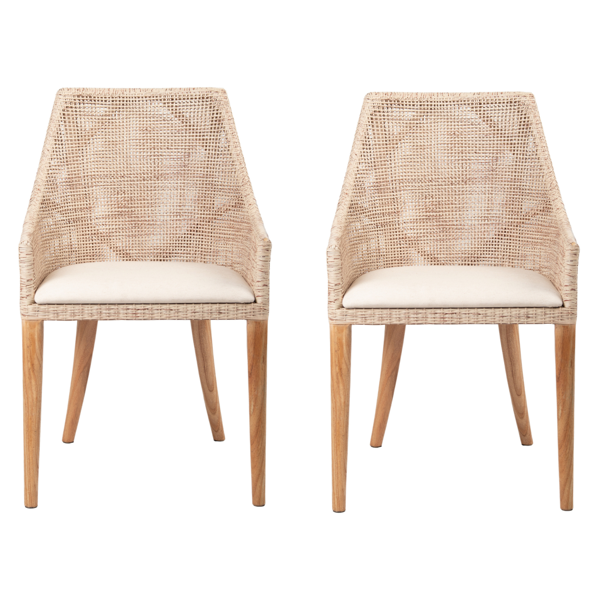 Charlotte Rattan Dining Chair Natural Whitewash - Image 7