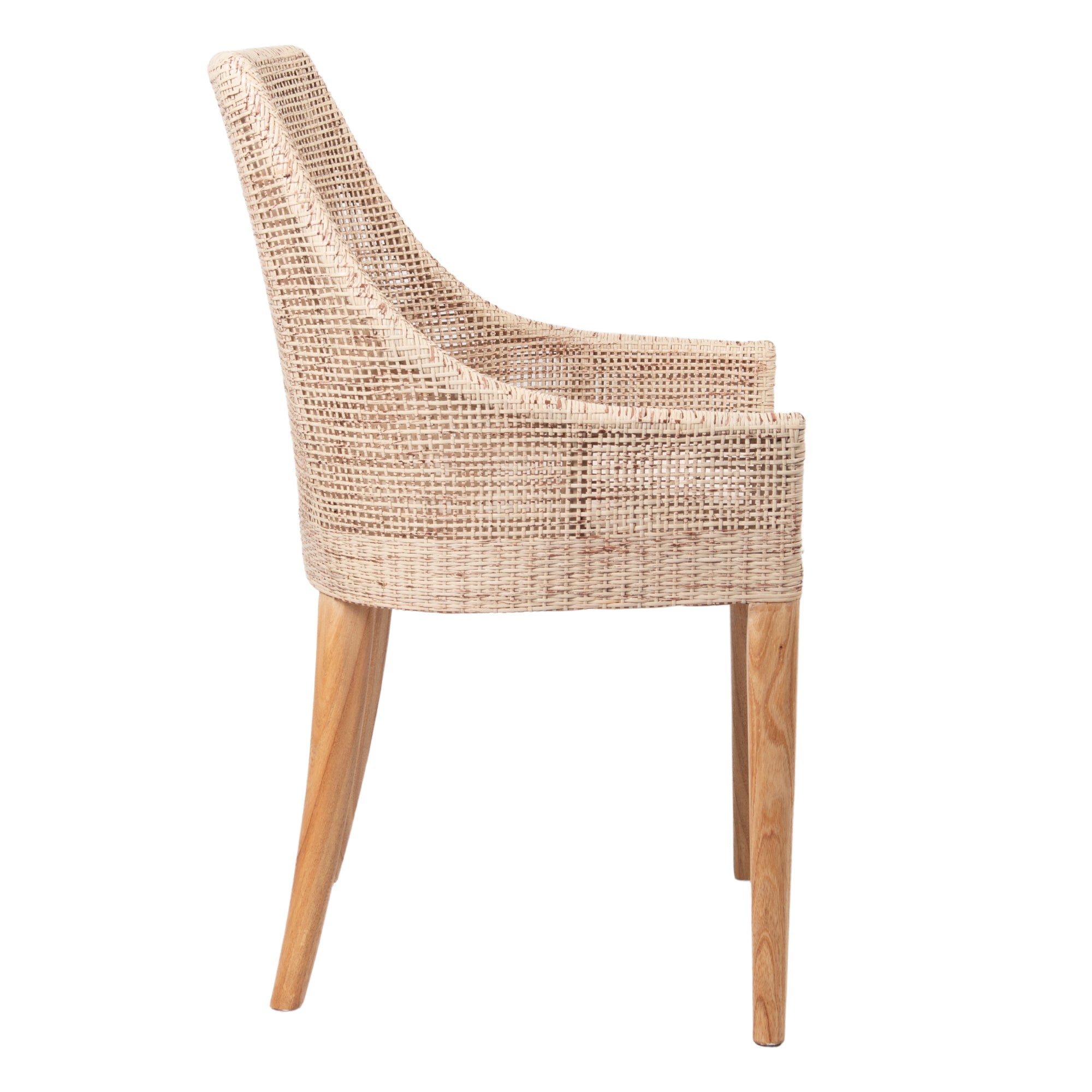 Charlotte Rattan Dining Chair Natural Whitewash - Image 5