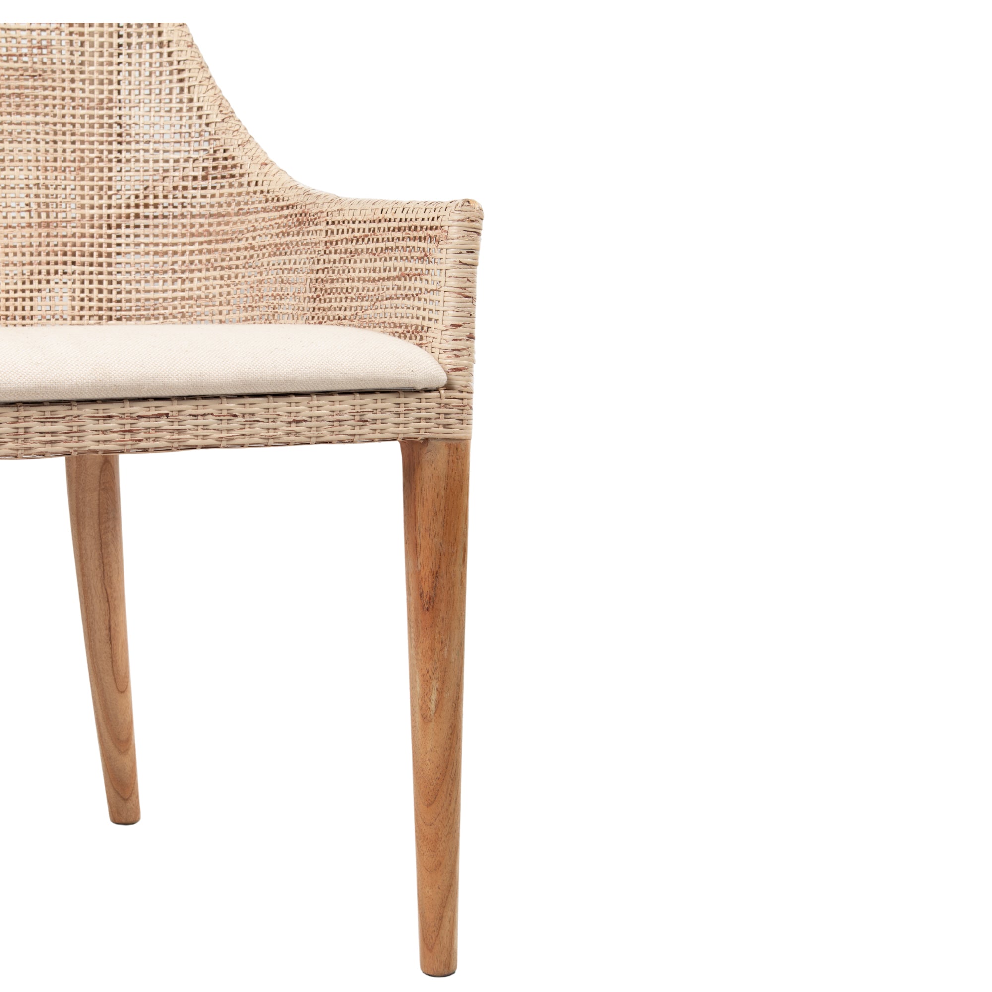 Charlotte Rattan Dining Chair Natural Whitewash - Image 8