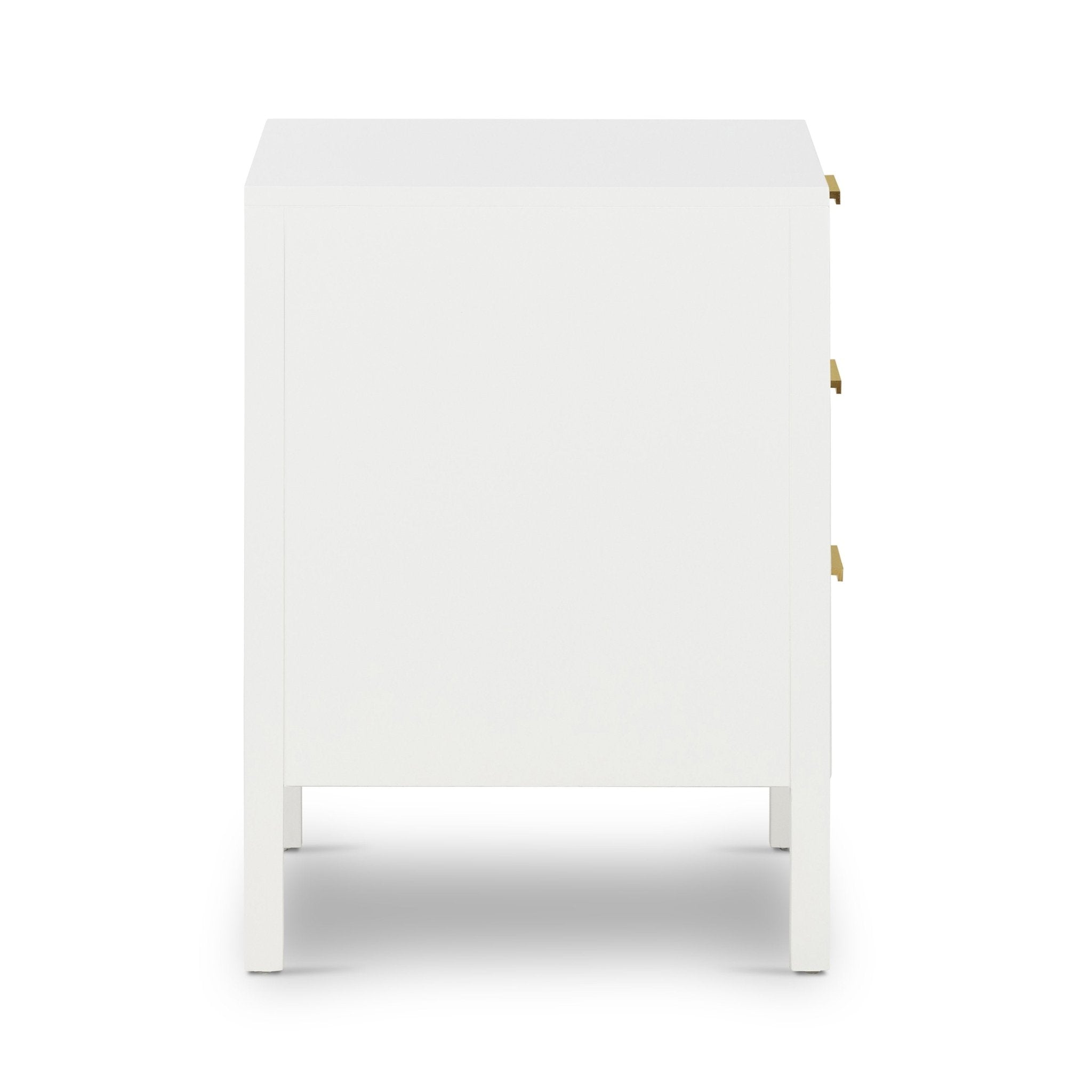 Santorini Bedside 3 Drawers White - Image 4