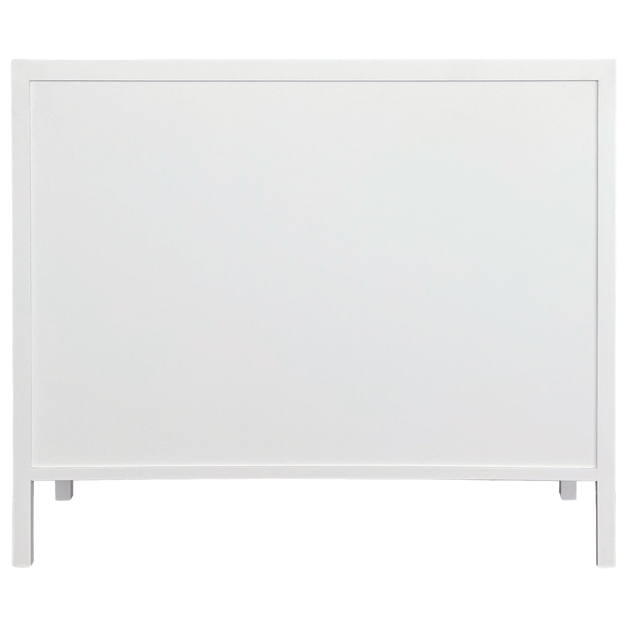 Santorini Hamptons 3 Drawer Timber/Rattan Dresser 100cm White - Image 8