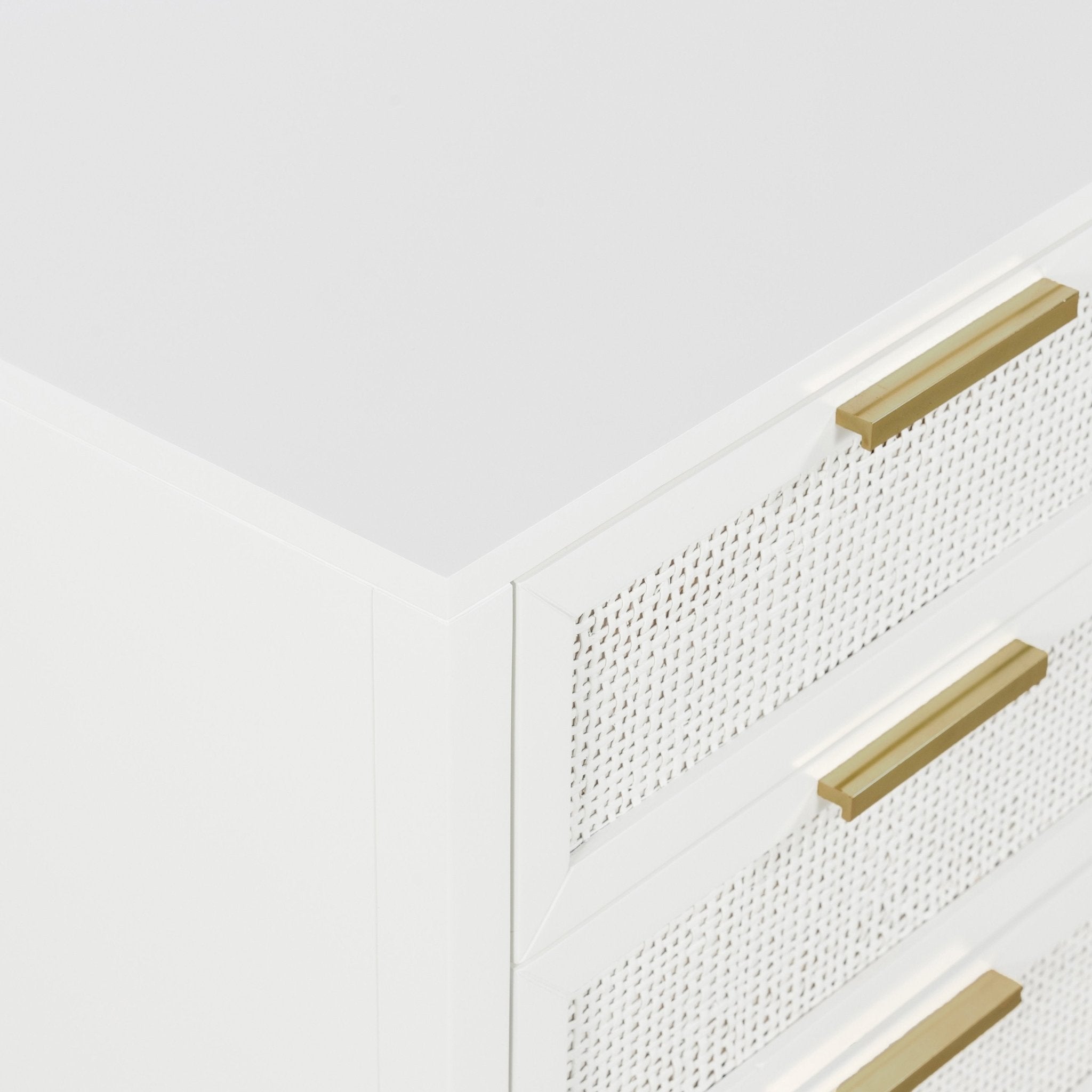 Santorini Bedside 3 Drawers White - Image 7