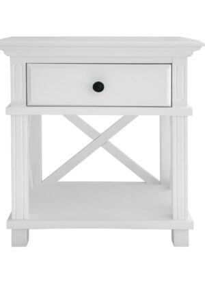 Sorrento Hamptons Bedside Table W/Drawer White