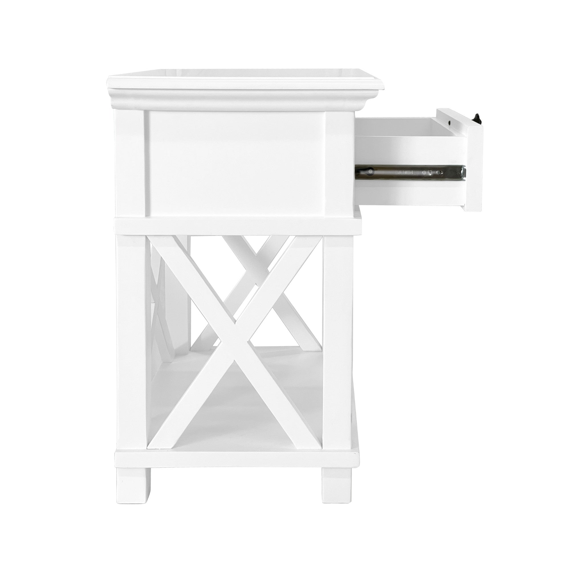 West Beach Hamptons Bedside Table W/Drawer White - Image 11