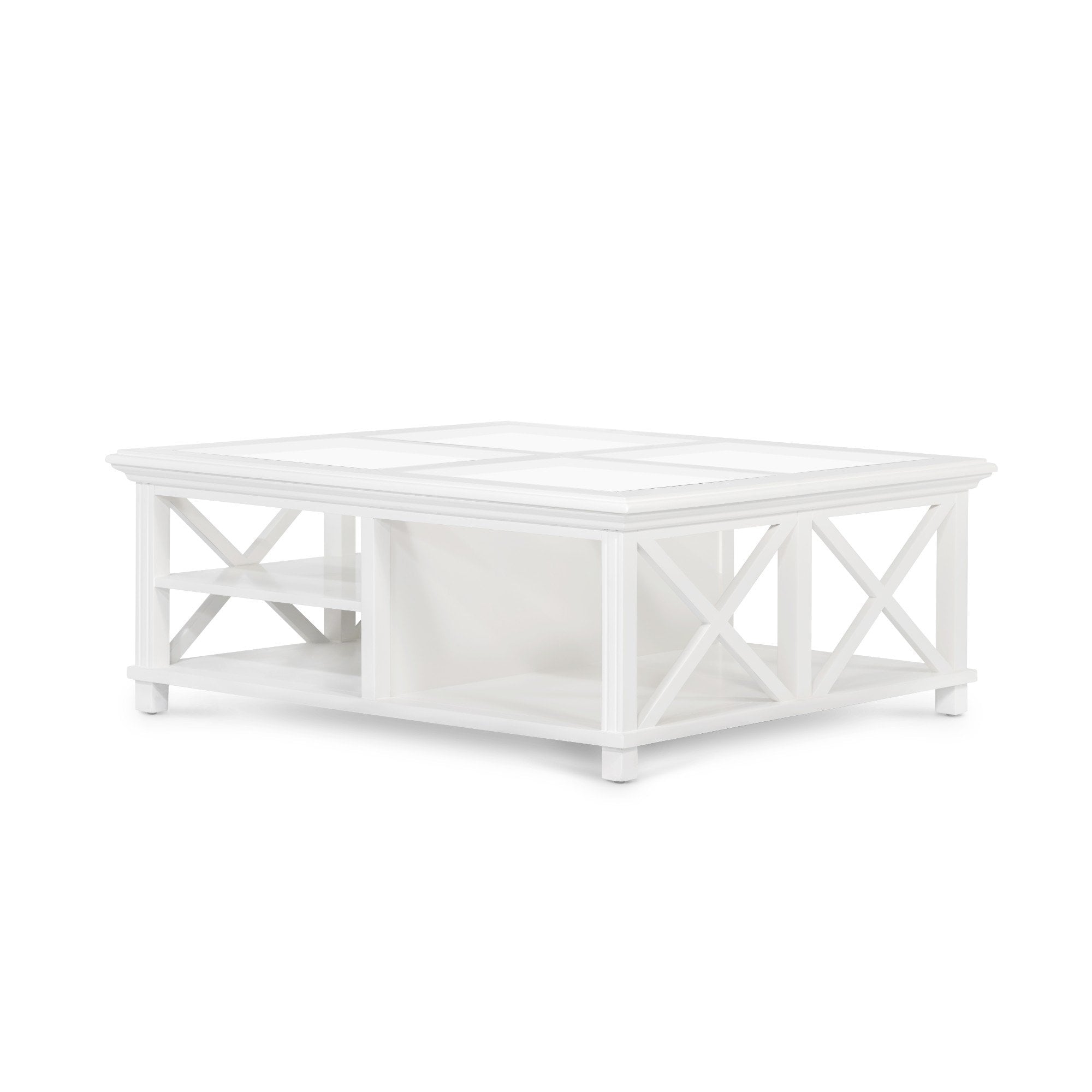 Sorrento Hamptons Square 120cm Coffee Table White - Image 5