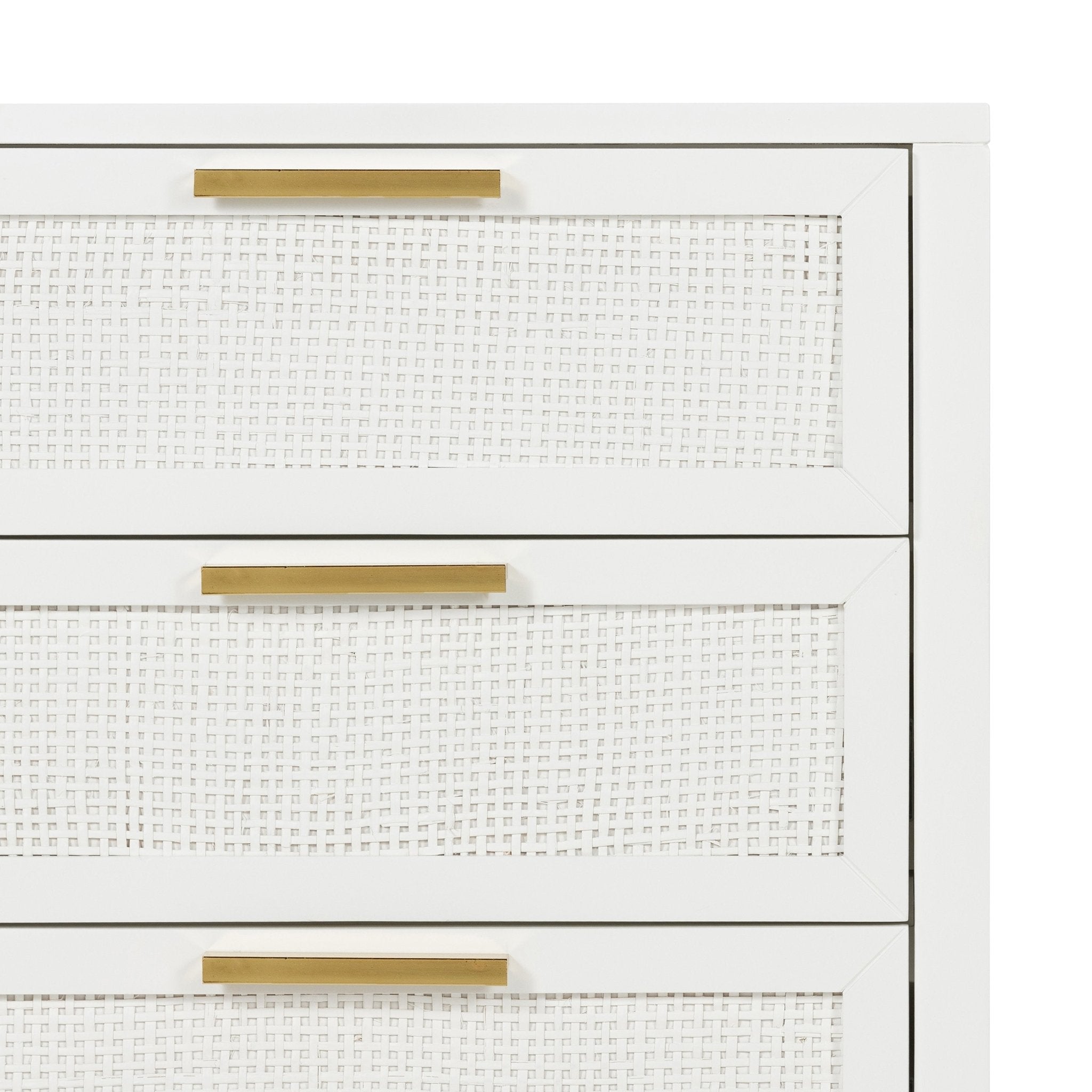 Santorini Bedside 3 Drawers White - Image 8