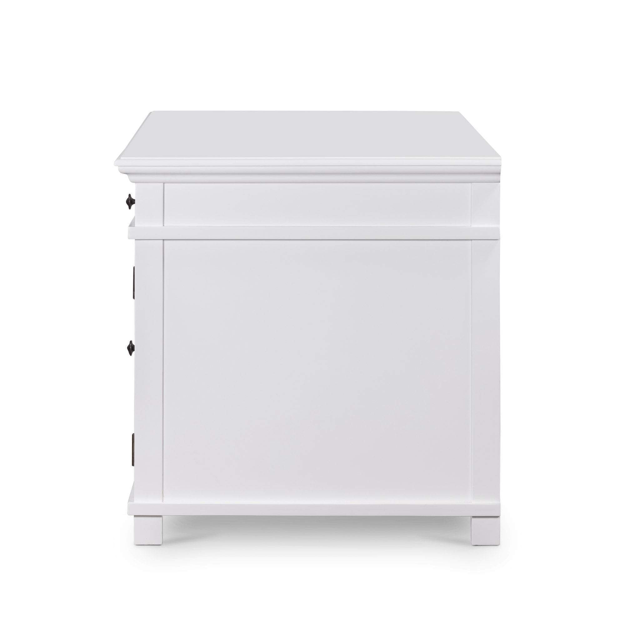 West Beach Hamptons Desk White W/ Shutter Doors - Image 6