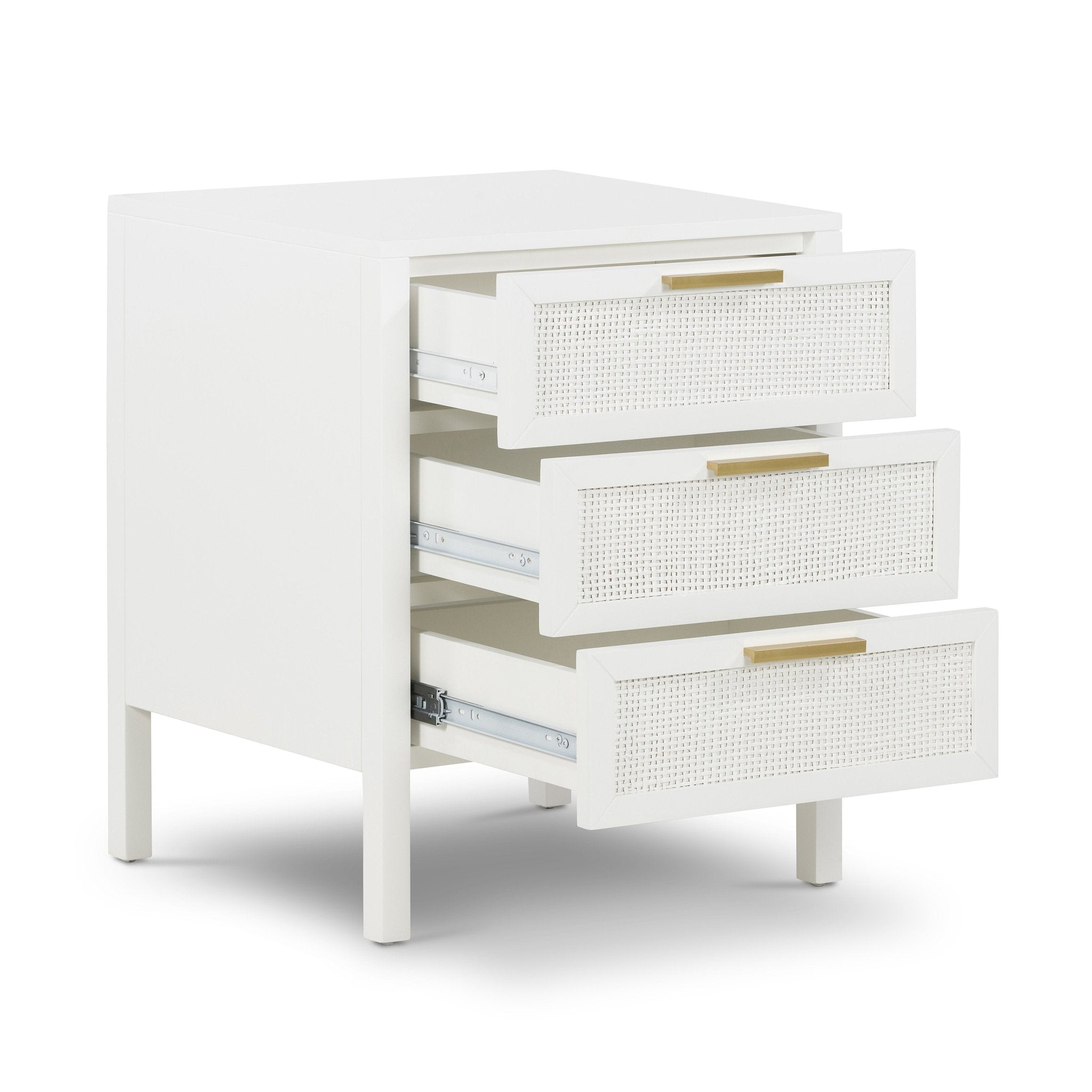 Santorini Bedside 3 Drawers White - Image 6