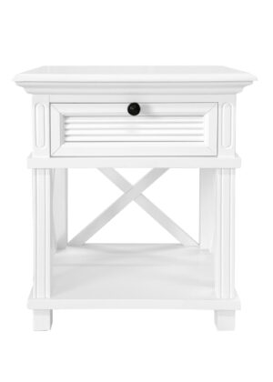West Beach Hamptons Bedside Table W/Drawer White