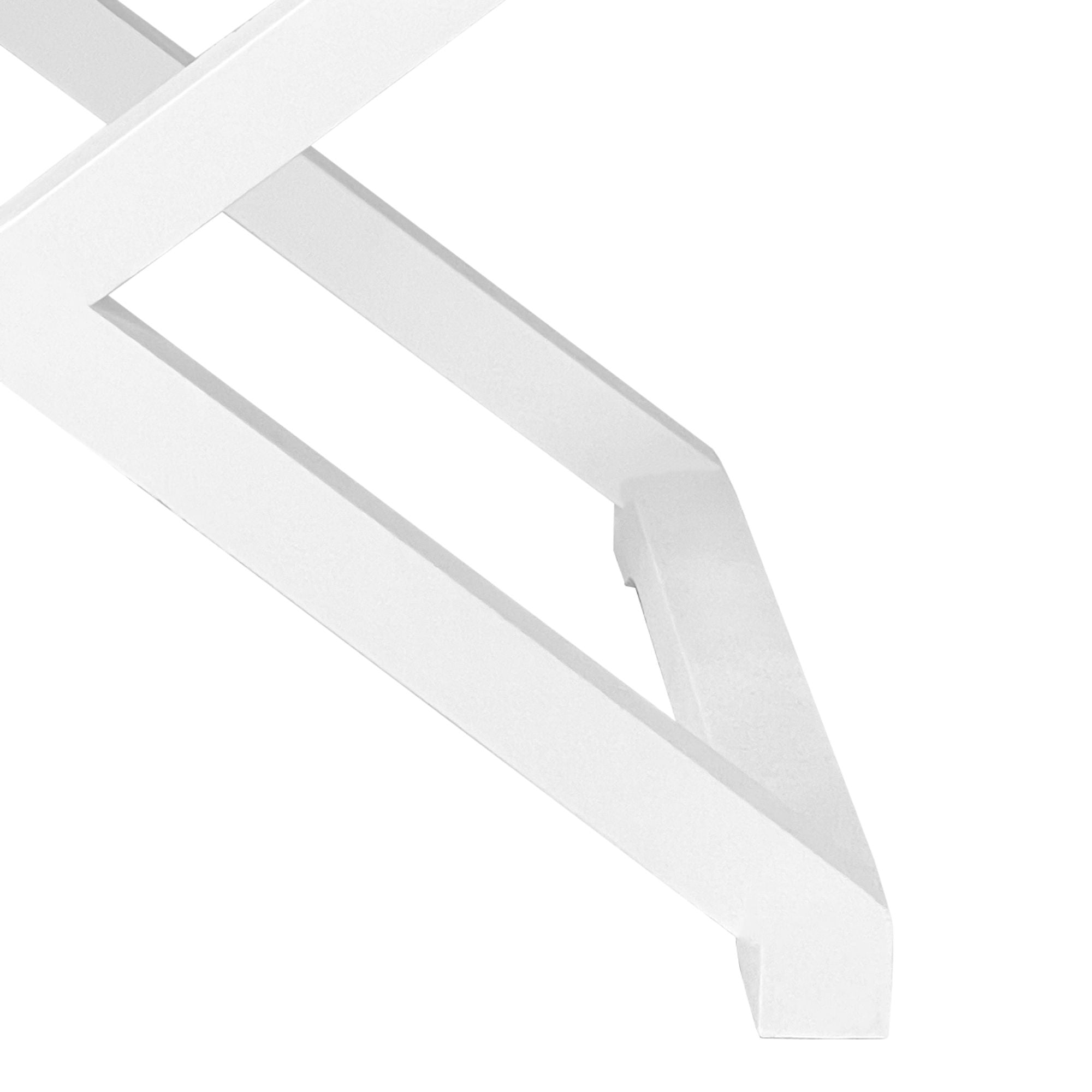 Sorrento Cross Leg Hamptons Side Table W/Drawer White - Image 12