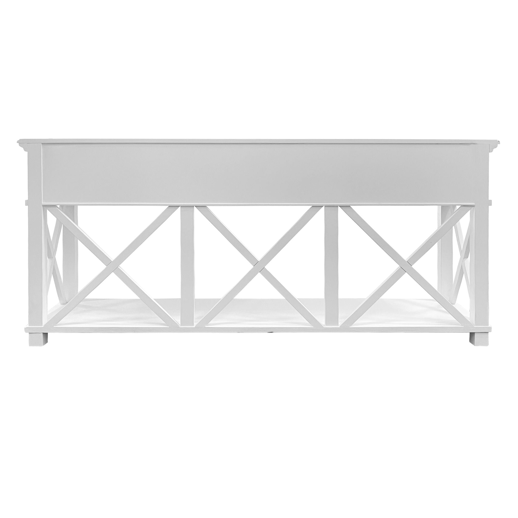 Sorrento 3 Drawer 190 cm Hamptons Console White - Image 7