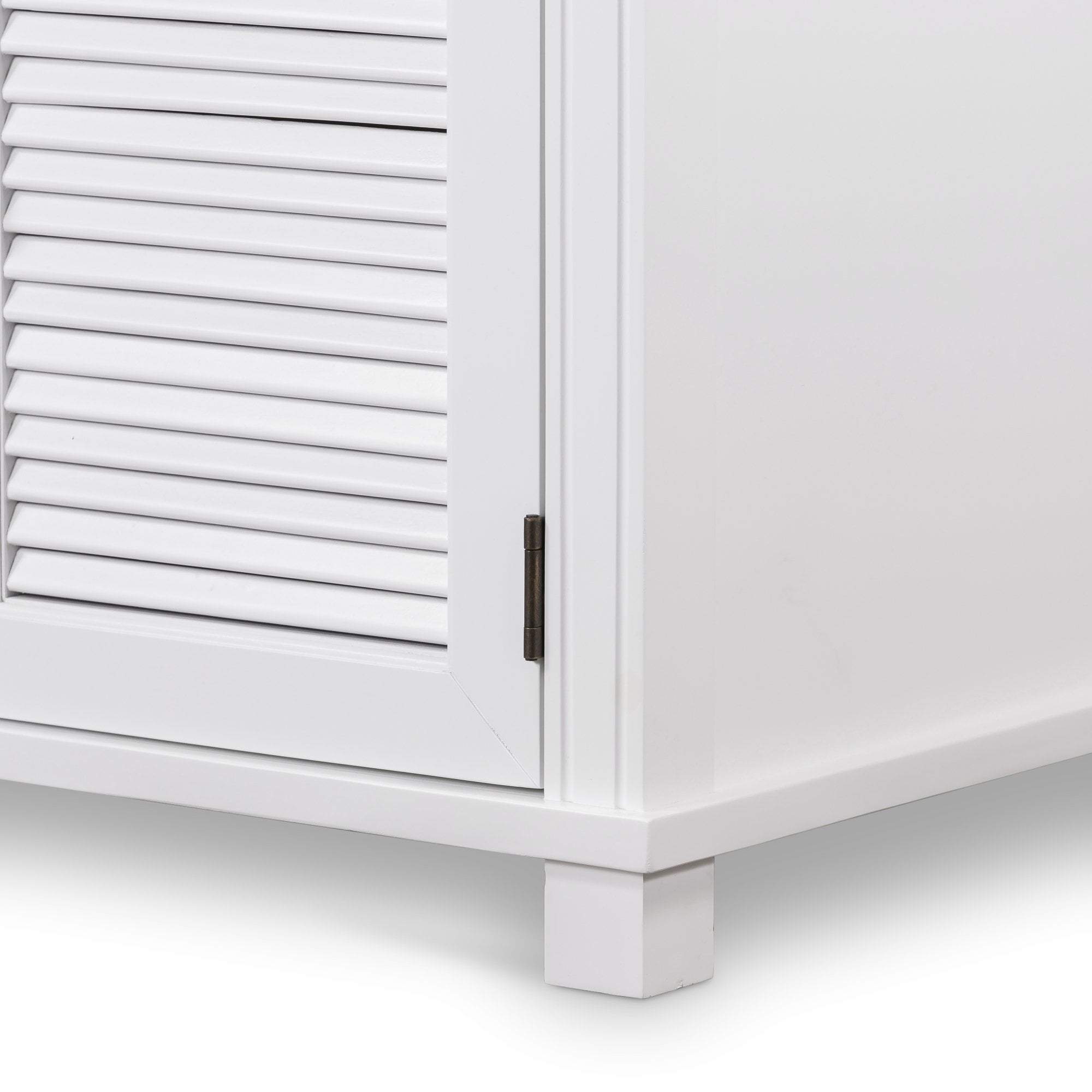 West Beach Hamptons Desk White W/ Shutter Doors - Image 13