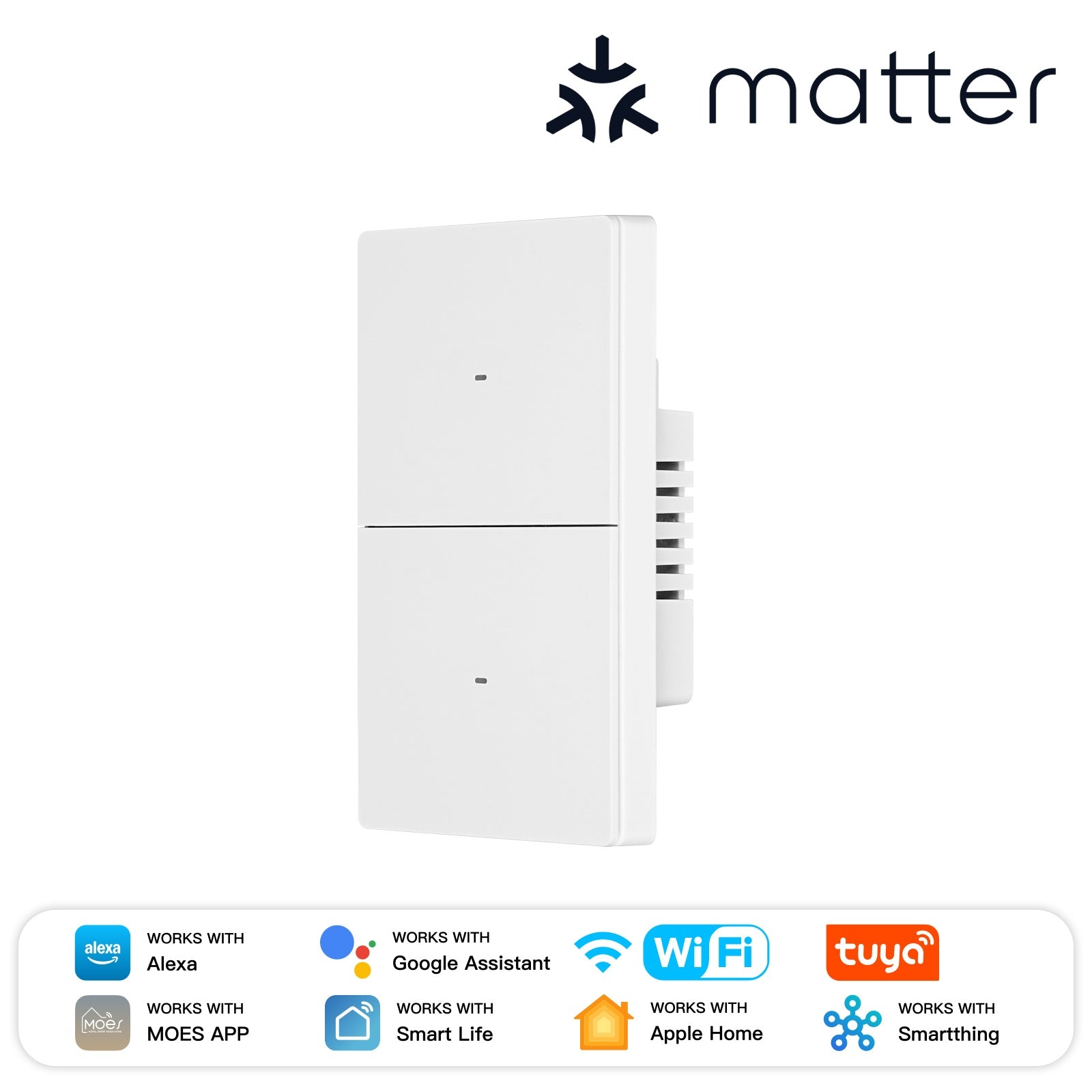 MOES Matter WiFi Smart Switch, Star Grand Series Full-Touch 10A 2200W Power Load, Neutral Required US Standard - Image 7