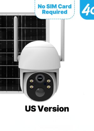 MOES 4G Solar Outdoor Security Camera,Lifetime Free Unlimited Data,360°PTZ,No SIM Required(US Version)