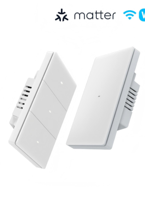 MOES Matter WiFi Smart Switch, Star Grand Series Full-Touch 10A 2200W Power Load, Neutral Required US Standard