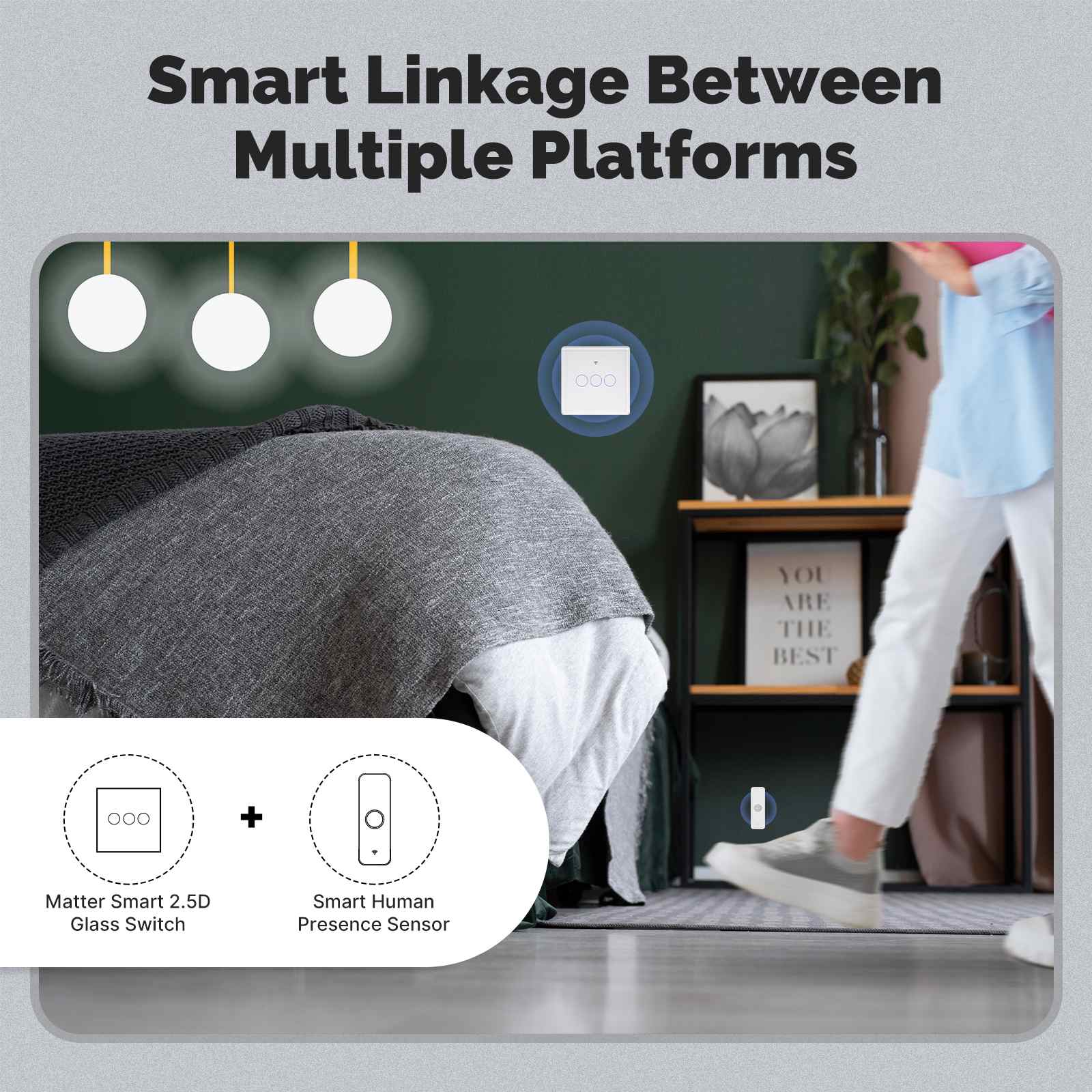 Tuya Matter WiFi Smart Light Switch 2.5D Glass Panel Neutral Wire Required EU Version - Image 5