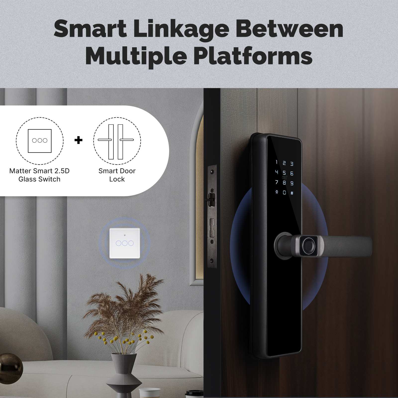 Tuya Matter WiFi Smart Light Switch 2.5D Glass Panel Neutral Wire Required EU Version - Image 6