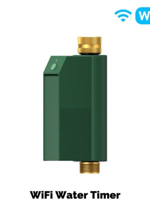 WiFi Smart Water Timer with Flow Meter, Brass Valve, IP65 Waterproof Irrigation Controller Alexa Google