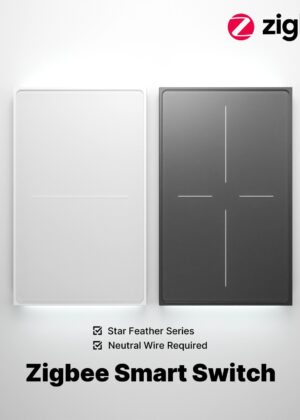 ZigBee Star Feather Series Smart Switch Push Button With Neutral Wire Light Scene 2in1 Switch US Version